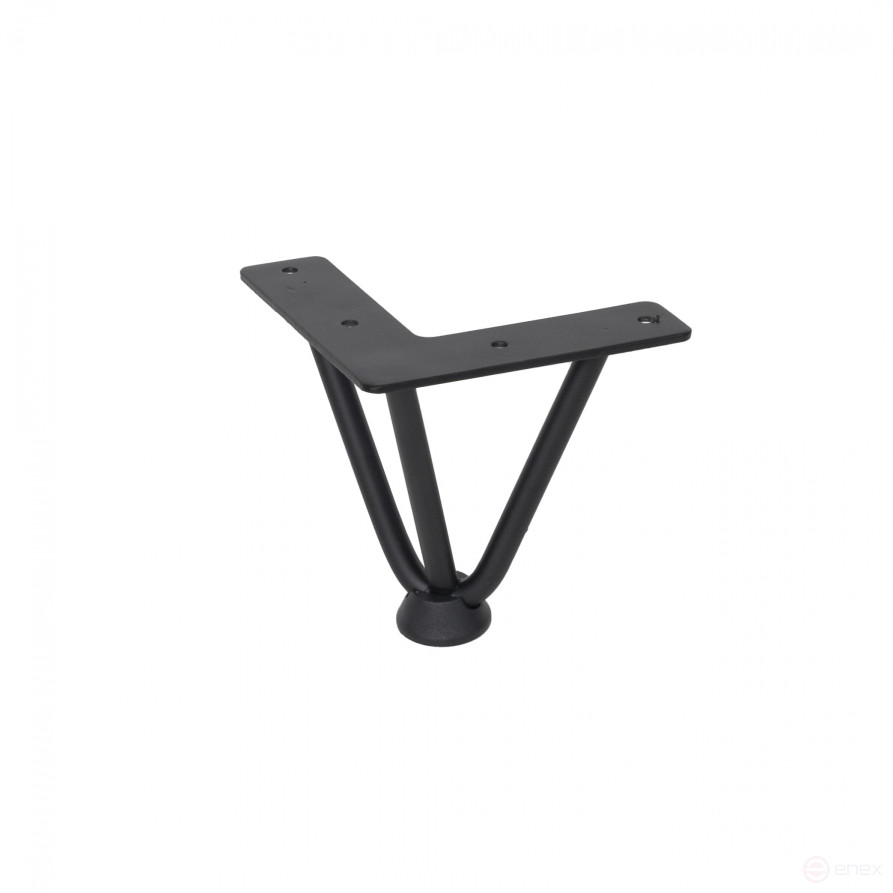 Опора меб. FLASH h110, черный AKS (без саморезов)