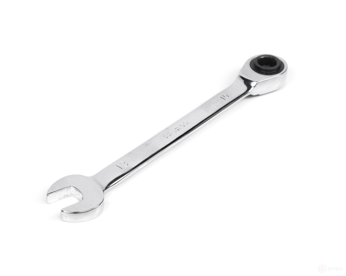 Ключ 3 в 1 комбинированный трещоточный реверсивный 8х10-13 хром HORTZ
