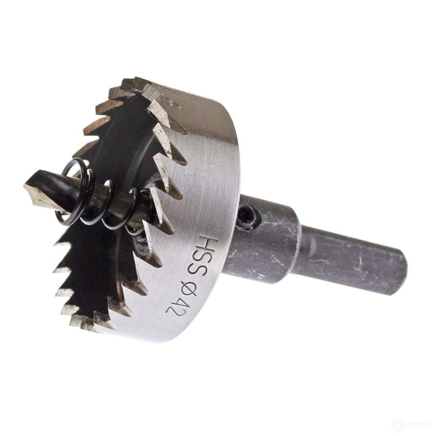 Коронка по металлу 42мм, HSS, с центр.сверл., ЧЕГЛОК