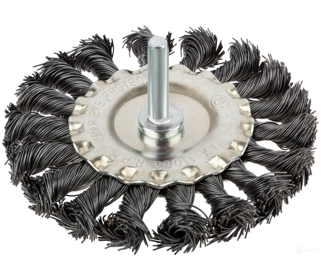 Straight disc corkscrew, with stud, 100 mm twisted steel wire
