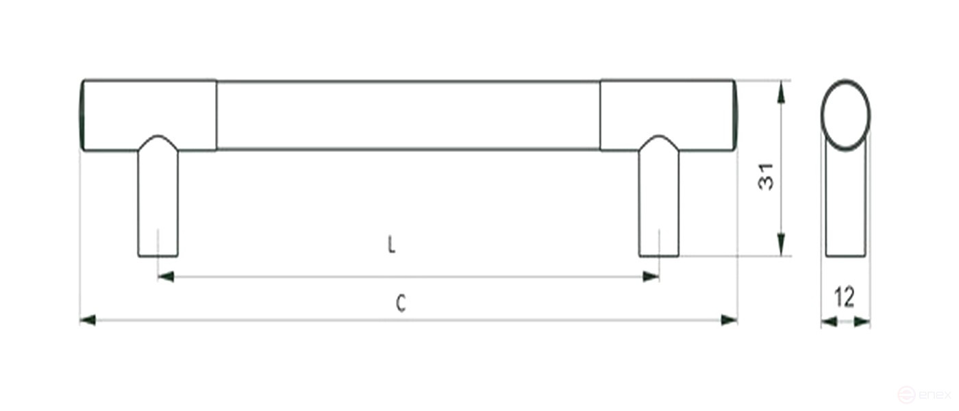 The handle is meb. the bracket is plastic. PS15/C15 160 chrome+metallic AKS