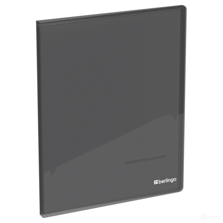 Folder with 30 Berlingo "No Secret" inserts, 17 mm, 700 microns, translucent black, with inner pocket