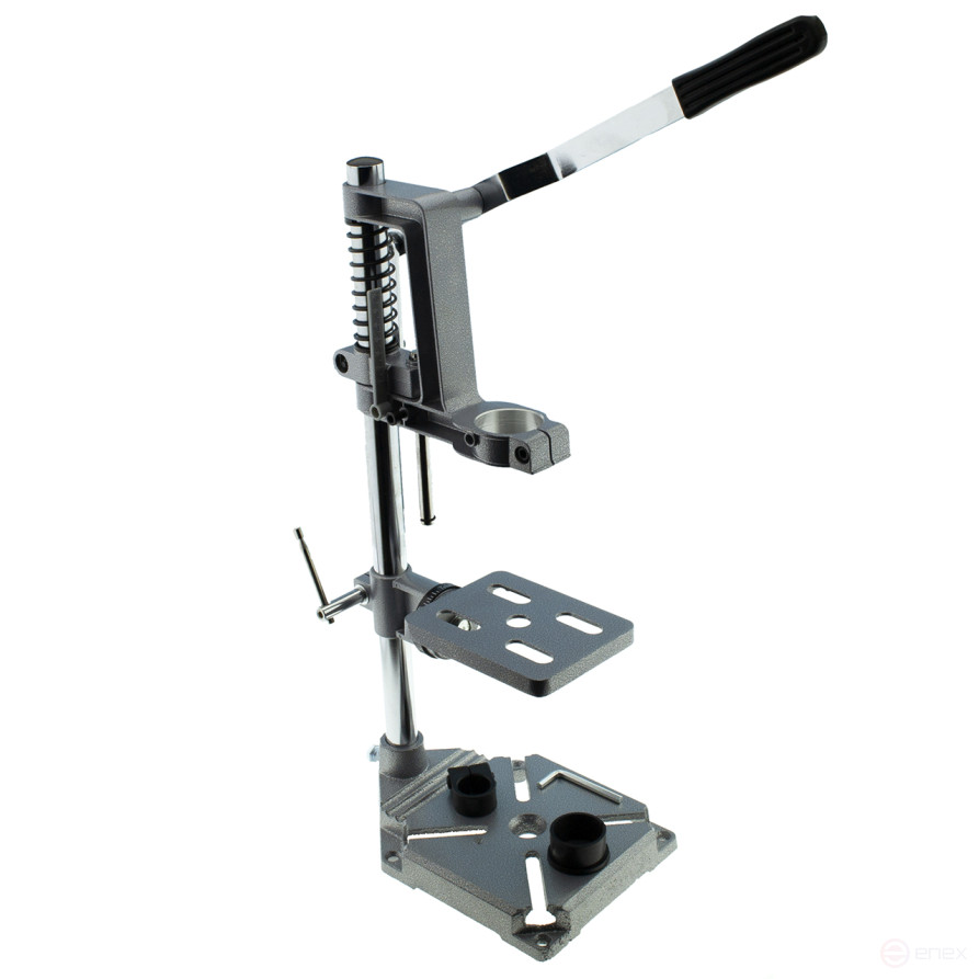 Drill stand with additional worktable 230x155mm, fit 39-43mm, working stroke 60mm, Cheglock
