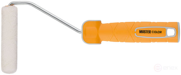 Roller, core 15 mm, 100% velour, pile 5 mm, 2K handle 27 cm, 100 mm