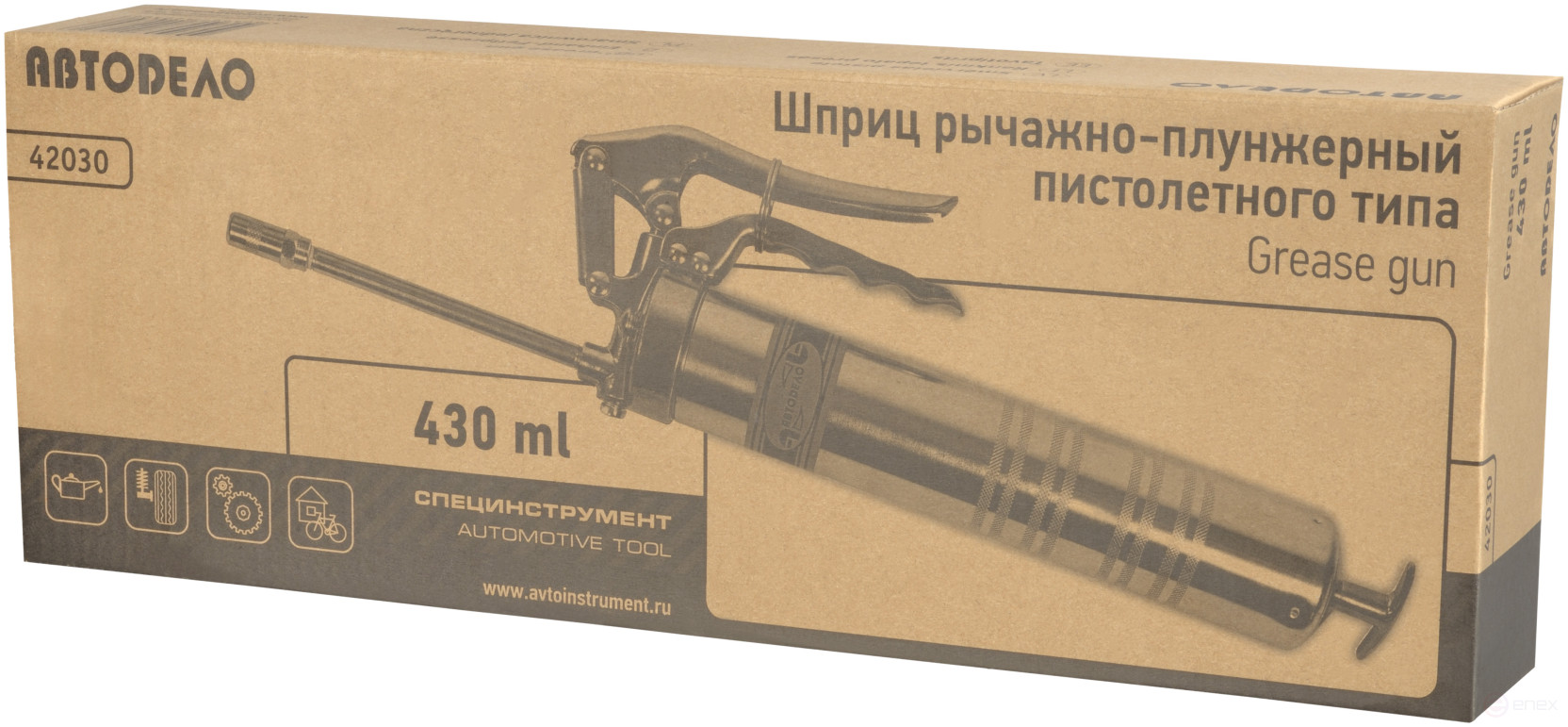 Шприц плунжерный однорукий 430 мл (АвтоDело PRO) 42030