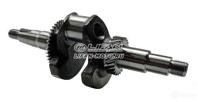 Коленвал LIFAN 13100/168F-2 резьбовой вал D1 type (резьба М16х1,5)