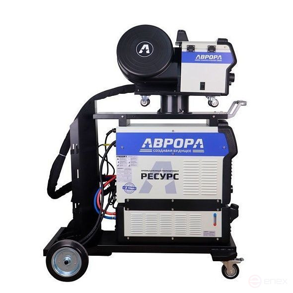Индустриальный инверторный сварочный полуавтомат АВРОРА РЕСУРС 5000 ДВОЙНОЙ ПУЛЬС + подающий, тележка (без БЖО) + аттестат НАКС