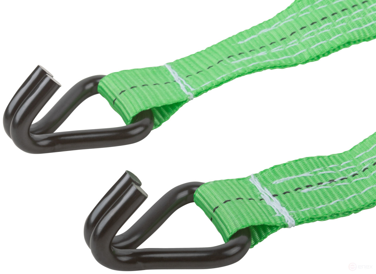 Ремень для крепления груза, храповый механизм 110 мм, полиэфирная лента 25 мм x 5 м, 800 / 1600 кг