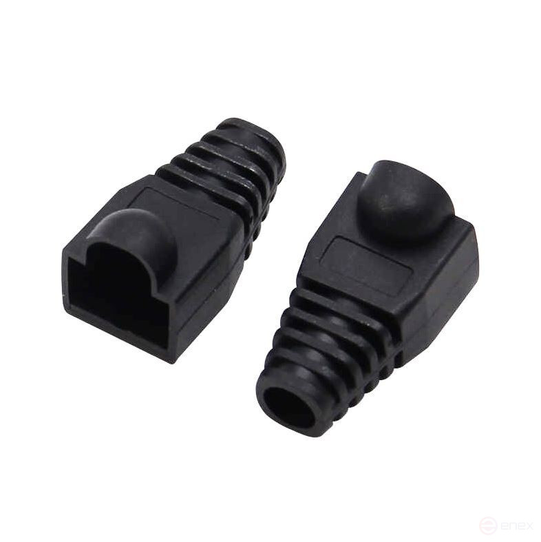 Изолирующий колпачок Ripo для разъемов RJ-45, чёрный, диаметр 6,1 мм (по 10 шт.)