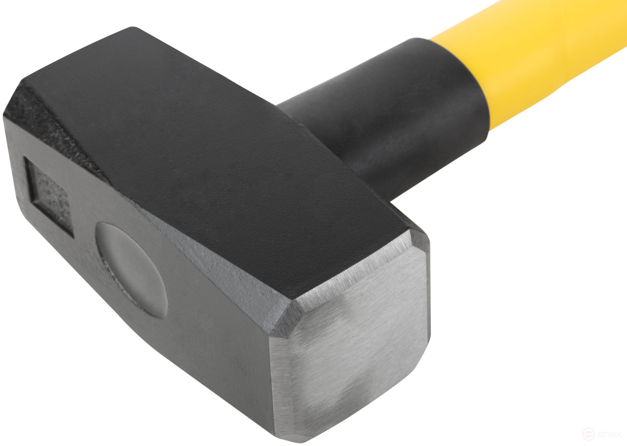 Forged sledgehammer, reinforced fiberglass handle 900 mm, 4 kg