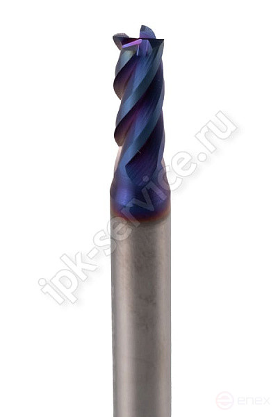 End milling cutter c/x tv.sp. f4 L=50 Z4 nACo-blue for hardening st. 65HRC