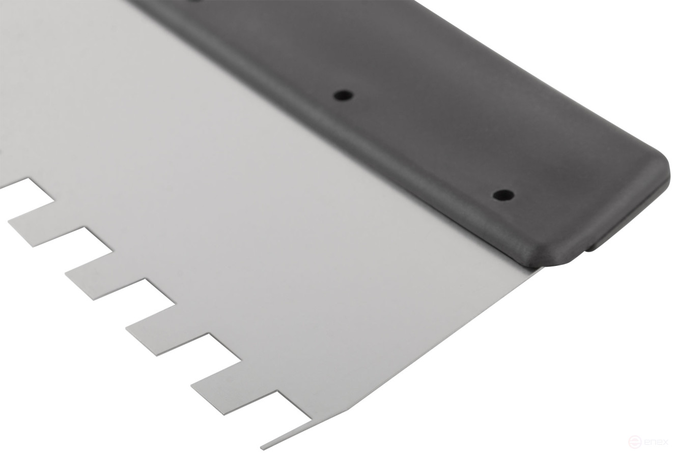 Шпатель фасадный нержавеющий зубчатый 350 мм / зуб 10 мм