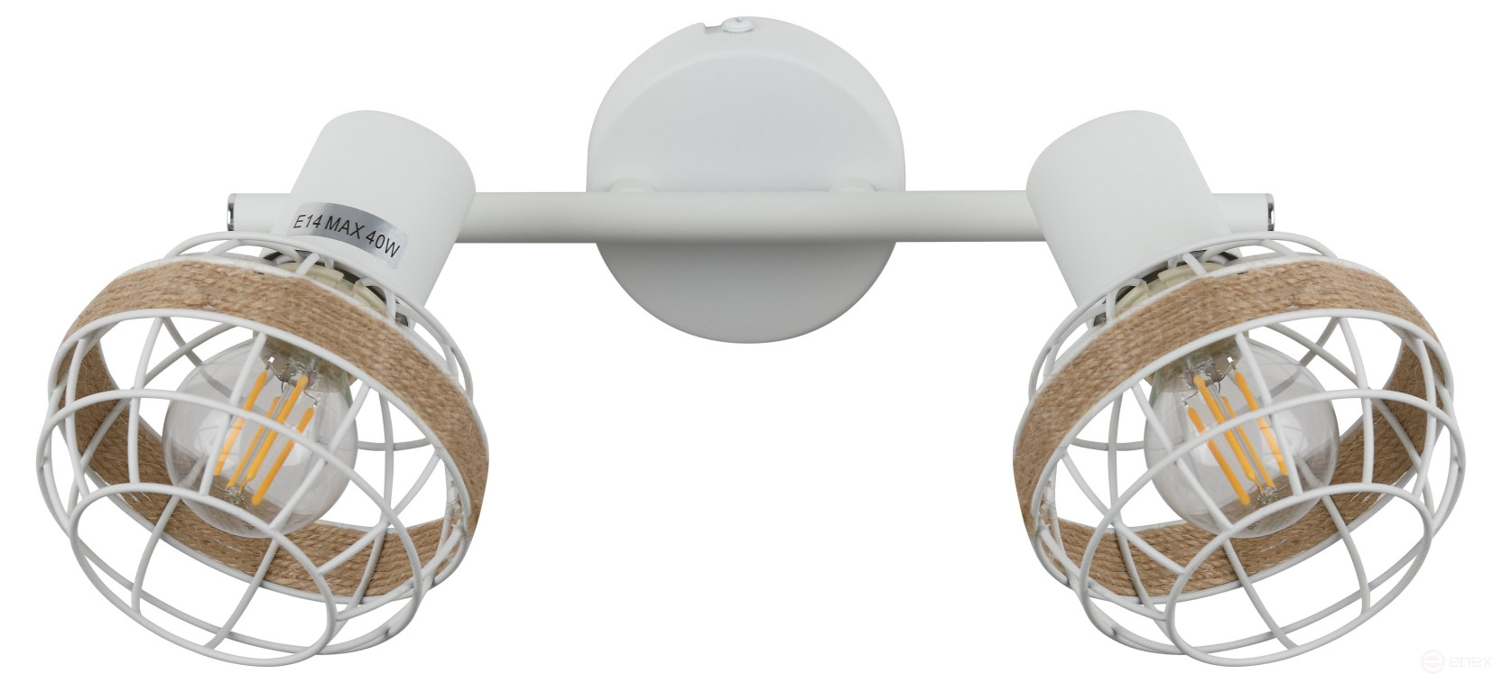 Rivoli Anselma 7034-702 spot wall and ceiling lamp 2 x E14 40 W rotary