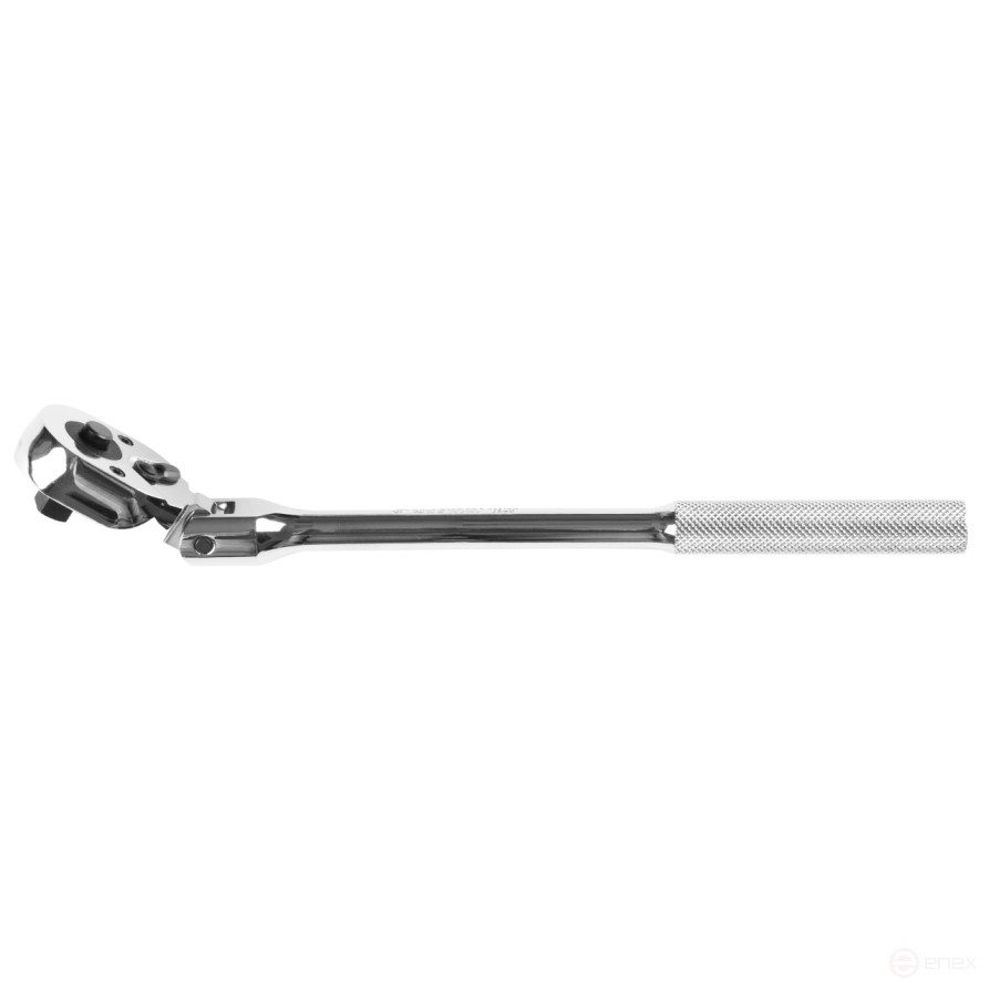 Трещотка 3/8", 280 мм, 32 зубца, флажковая с кнопкой, шарнирная KING TONY 3781-11F