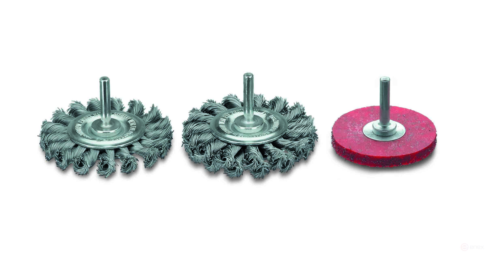 Щетка дисковая жгутовая Д75*12*0,50мм, нерж., хвост-к 6мм (Lessmann, KRONBURSTE)