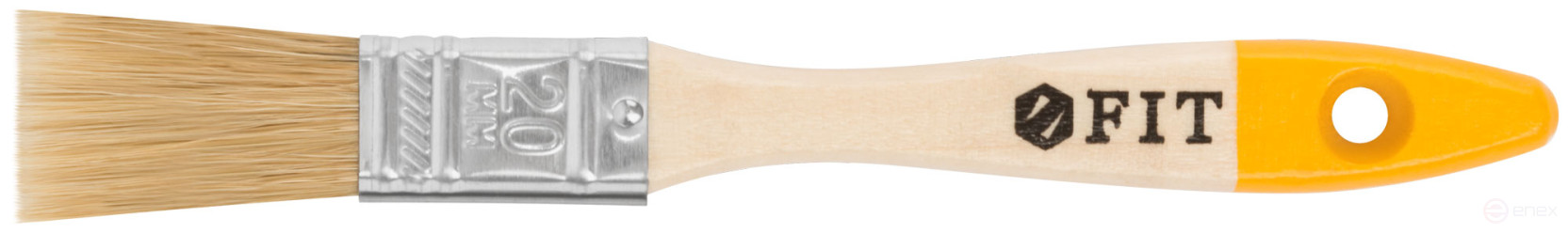 Кисть флейцевая "Стандарт-Плюс", натур.светлая щетина, деревянная ручка 3/4" (19 мм)