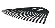 Plastic fan rake 23 teeth "Floks" black 500mm used (010821)