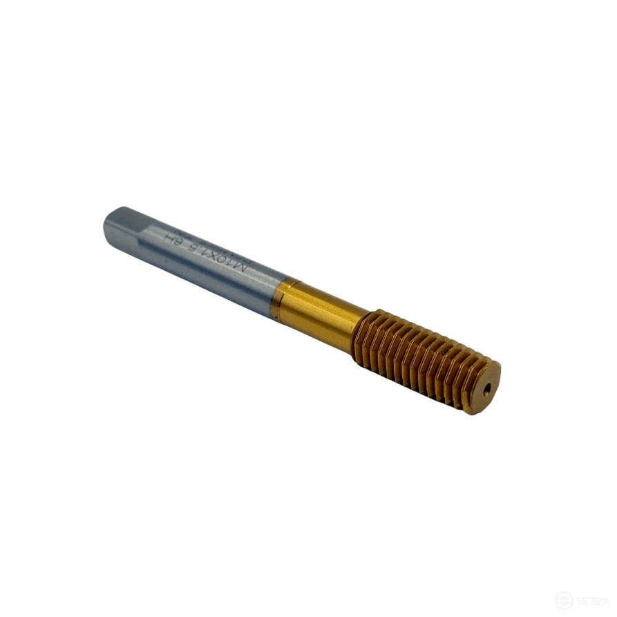 Метчик бесстружечный (раскатник) M 10х1.5 Р6М5К5 с покрытием TiN TORNERI Т025334