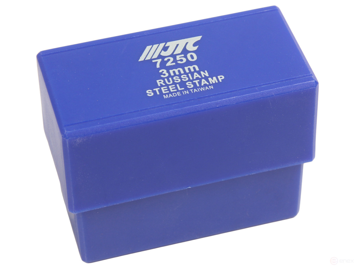 The stamps are letter Cyrillic letters of 3mm (HRC 60+-2 degrees. DIN 1451) JTC