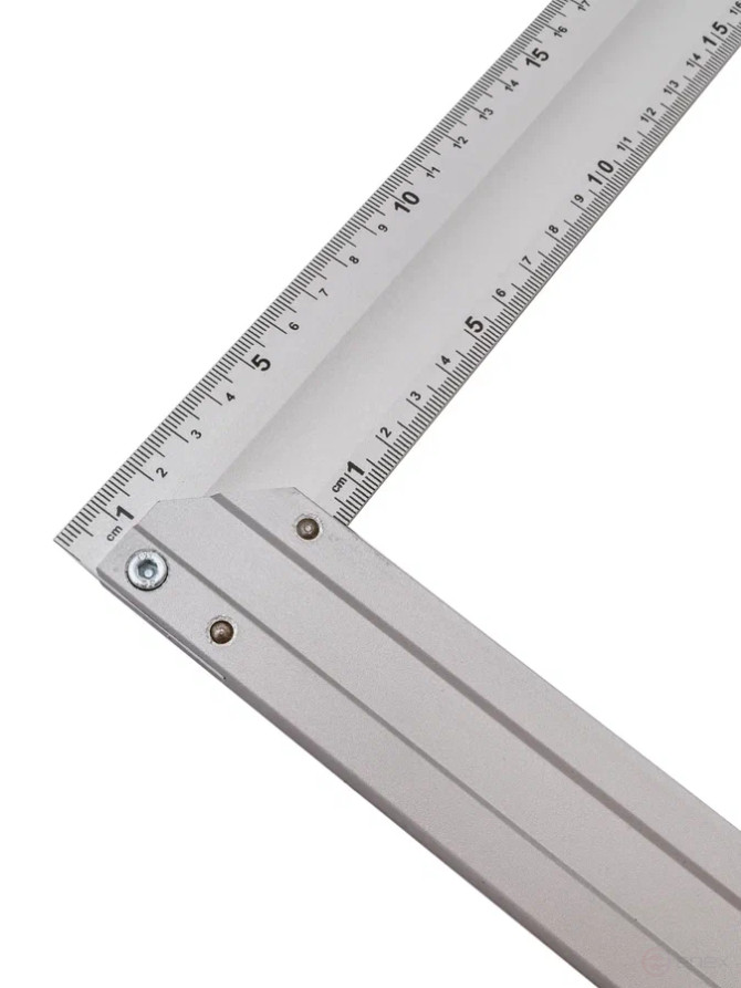 Угольник алюминиевый строительный 450 мм (одна шкала)