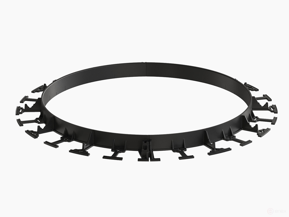 Garden curb 1000 mm height 45 mm black 1 piece