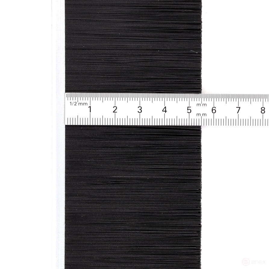 Strip brush linear sealer 2500*60*5 , pile height 55 mm PPL black 0.25 (EB-1123)