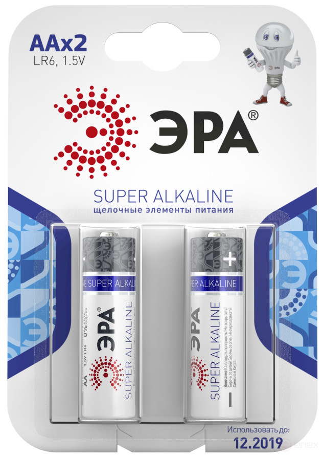 Батарейки ЭРА LR6-2BL SUPER Alkaline