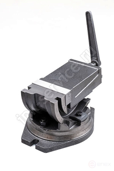 Тиски станочные 125мм глобусные 2-х осевые поворотные Тип 3422 QHK160