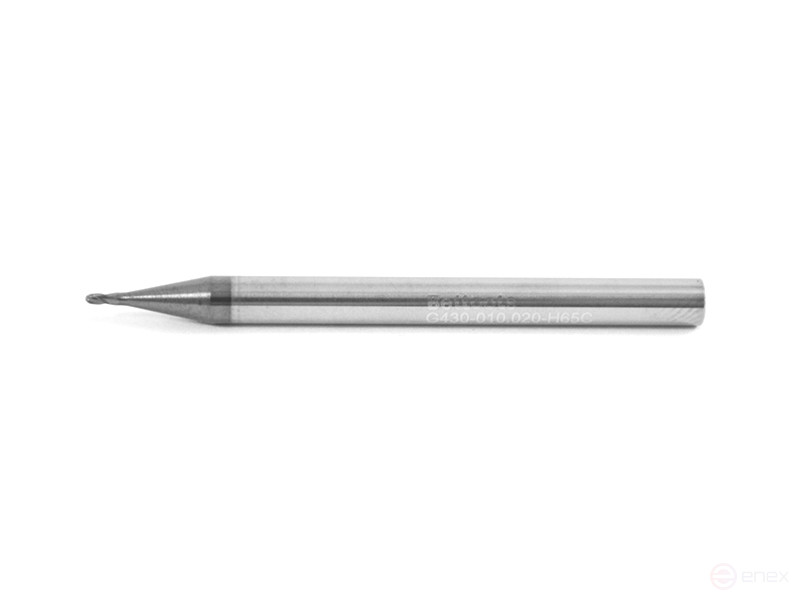 Spherical carbide end mill 1 x 2 x 50 R=0.5 H65C Z=4 c/x dx=4 G430-010.020-H65C Beltools
