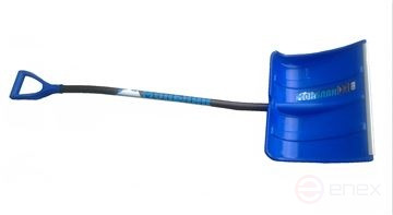 Plastic shovel Mont Blanc 500*375 d-32, with aluminum bar, removable aluminum handle and V-handle