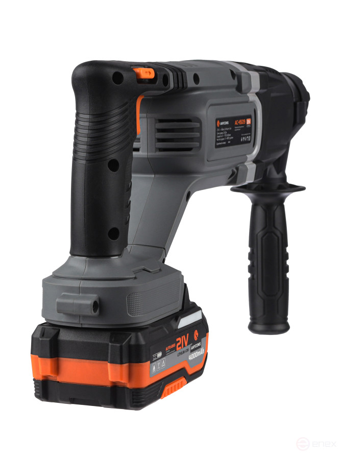 Бесщеточный перфоратор Anycons, 2,8 Дж, 21В, 2 акб, AC-H509 SDS+, AC-H5092