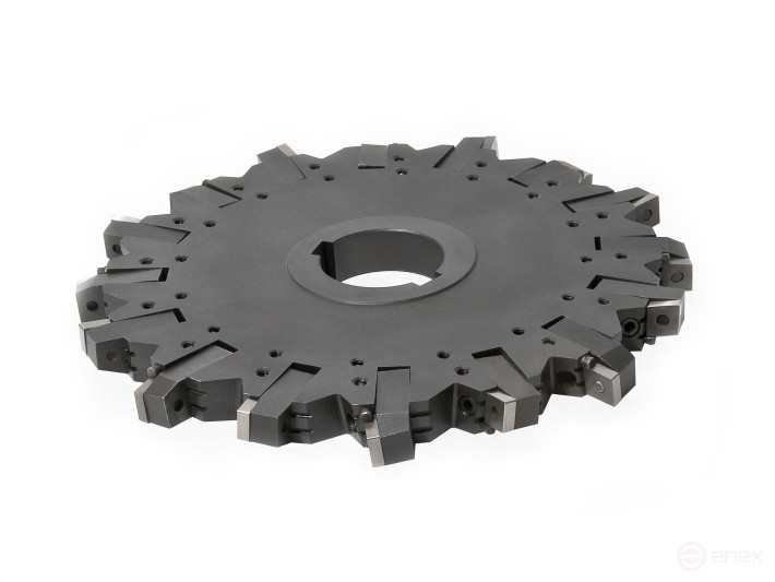 Three-sided milling cutter 250 x 18 x 50 with mechanical fastening 4gr. pl. CN.. 090304 Z=18 (2x9) AS190-250.18.09.D50 (2241-0723) "Russian Instrument" (RI)