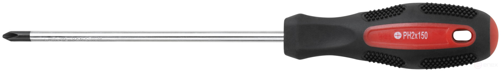 Screwdriver "Master", CrV steel, rubberized handle 6x150 mm PH2