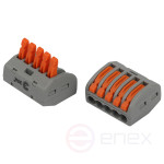 ERA terminal NO-225-423 universal 222-415 with levers 5-wire 0.08-2.5/4 mm2 pack of 2 pieces