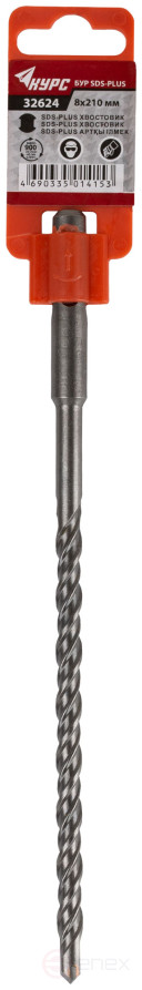 Бур по бетону SDS PLUS с двойной резьбой 8х210 мм