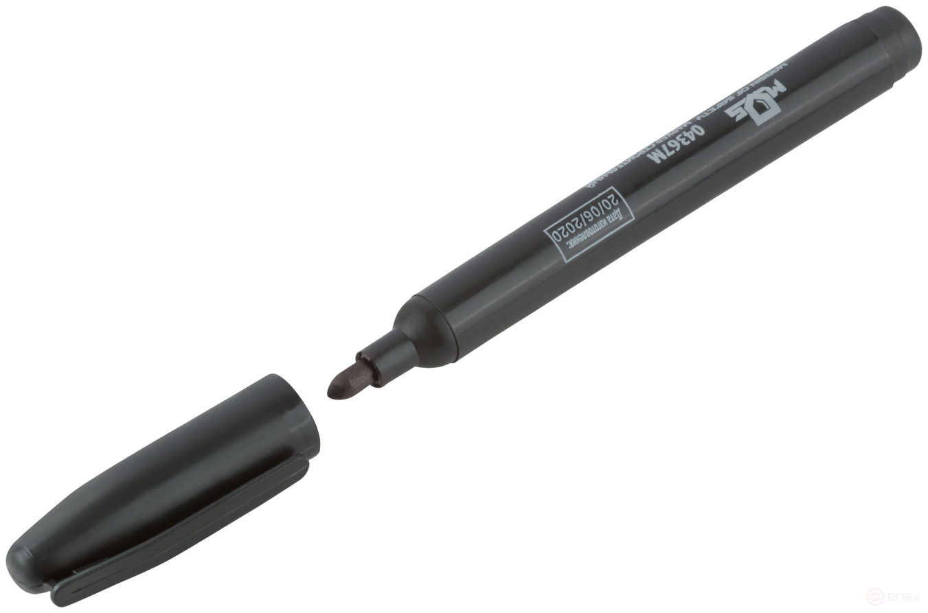 Permanent construction marker, black