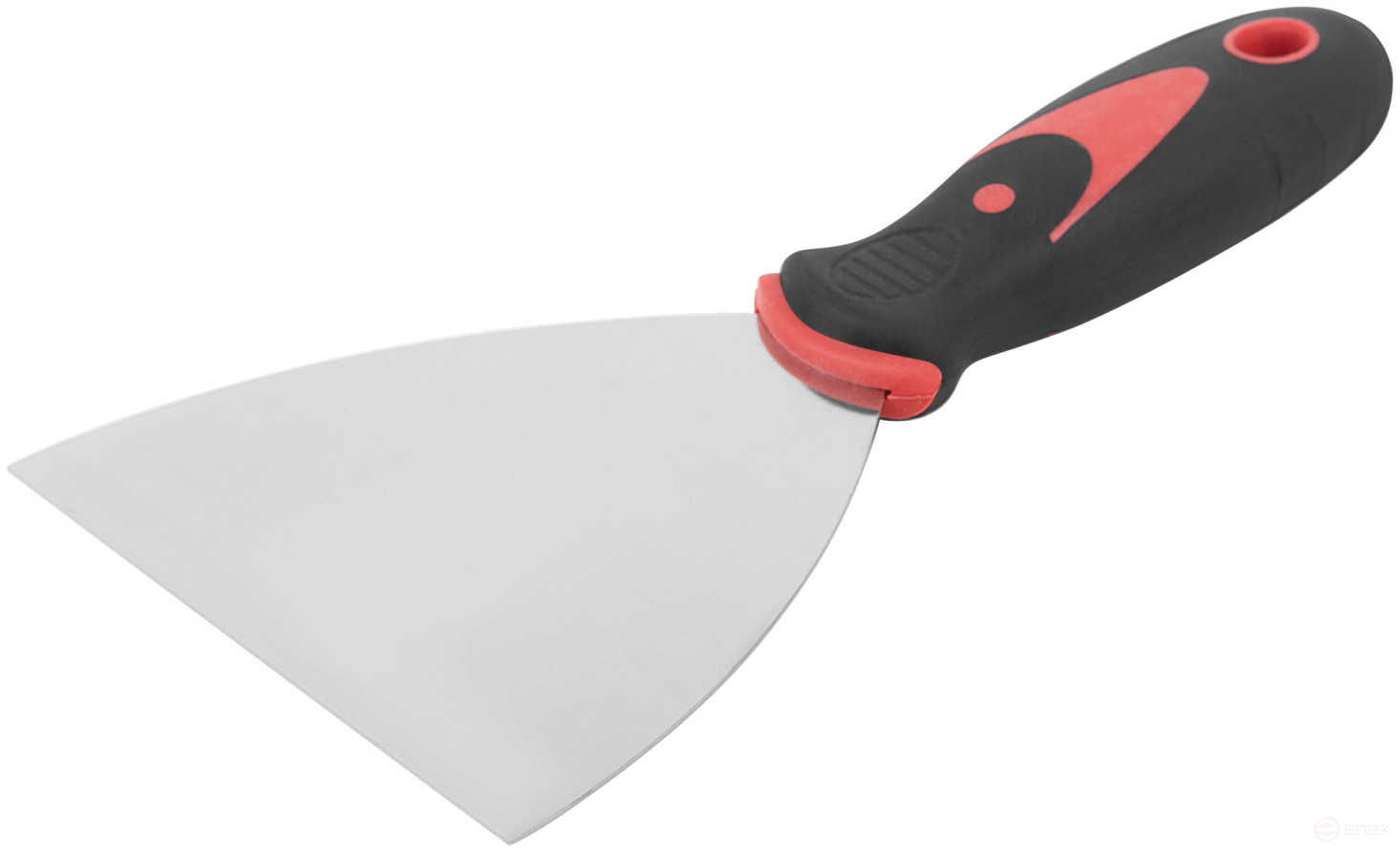 Шпатель, нерж.сталь, прорезиненная ручка 4" (100 мм)