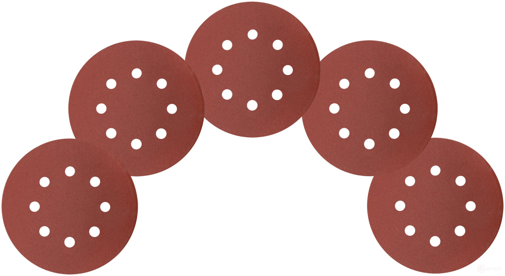 Круги шлифовальные с отверстиями (липучка), алюминий-оксидные, 125 мм, 5 шт. Р 240