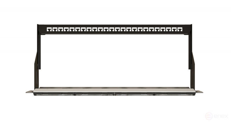 PPBL6-19-24- RM Modular patch panel 19", 24 ports, 4 removable panels of 6 modules, 1U, for unshielded modules, with rear cable organizer (without modules)