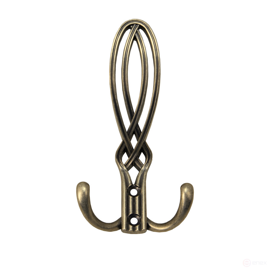 Hook metal three-horn metal PALAZZO antique brass AKS