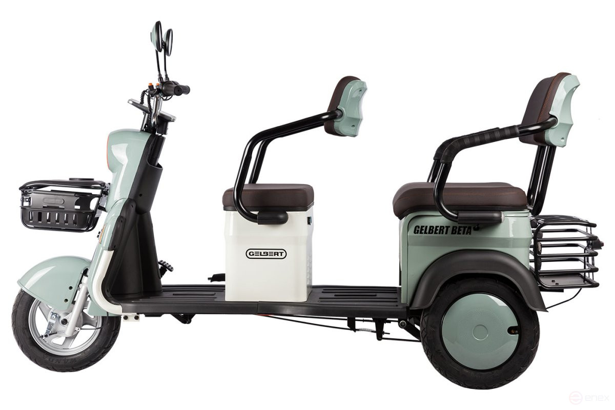 Электротрицикл Rutrike Gelbert Beta 48V/60V 800Вт, черный