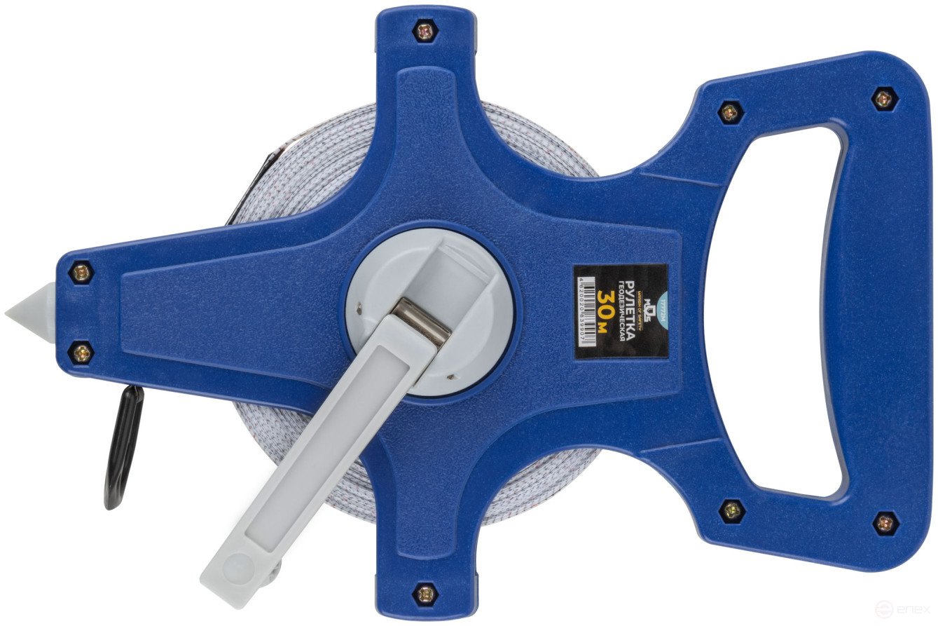 Geodetic tape measure, open case, fibreglass tape 30 m