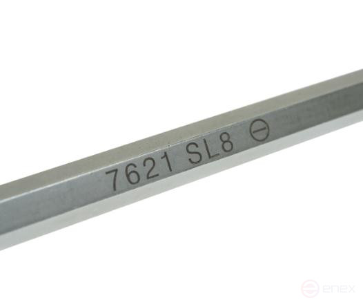 Отвертка шлицевая SL 8.0х200мм усиленная со сквозным стержнем (сталь Cr-Mo) JTC