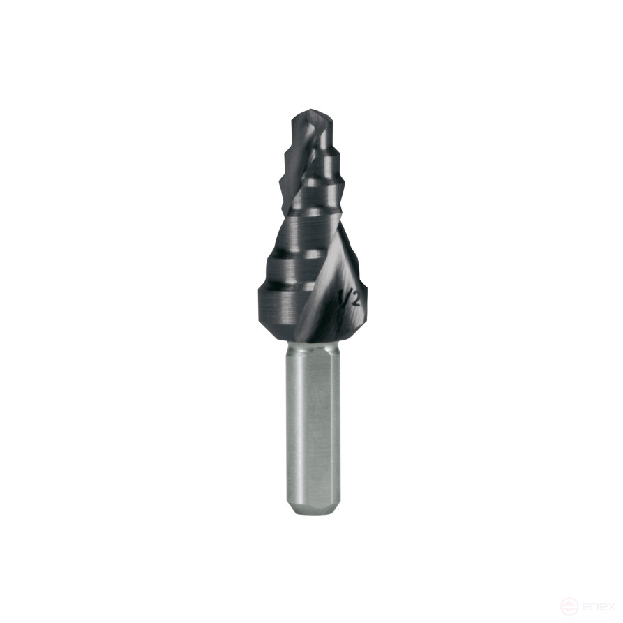 Сверло ступенчатое HSS дюймовое CBN шлифованное со спиралевидной канавкой и подточкой острия Ø 3/8 - 1/2 TiAlN