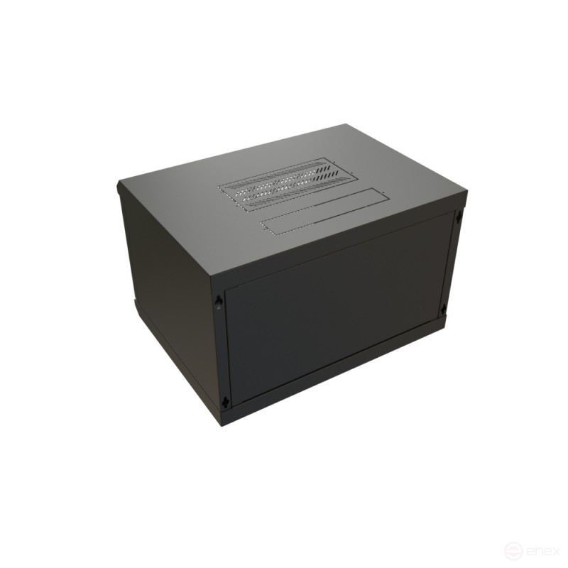 WRline WR-TW-0945-SR-RAL9004 Wall cabinet 19-inch (19"), 9U, 500x600x450mm, all-metal door with lock, color black (RAL 9004) (disassembled)