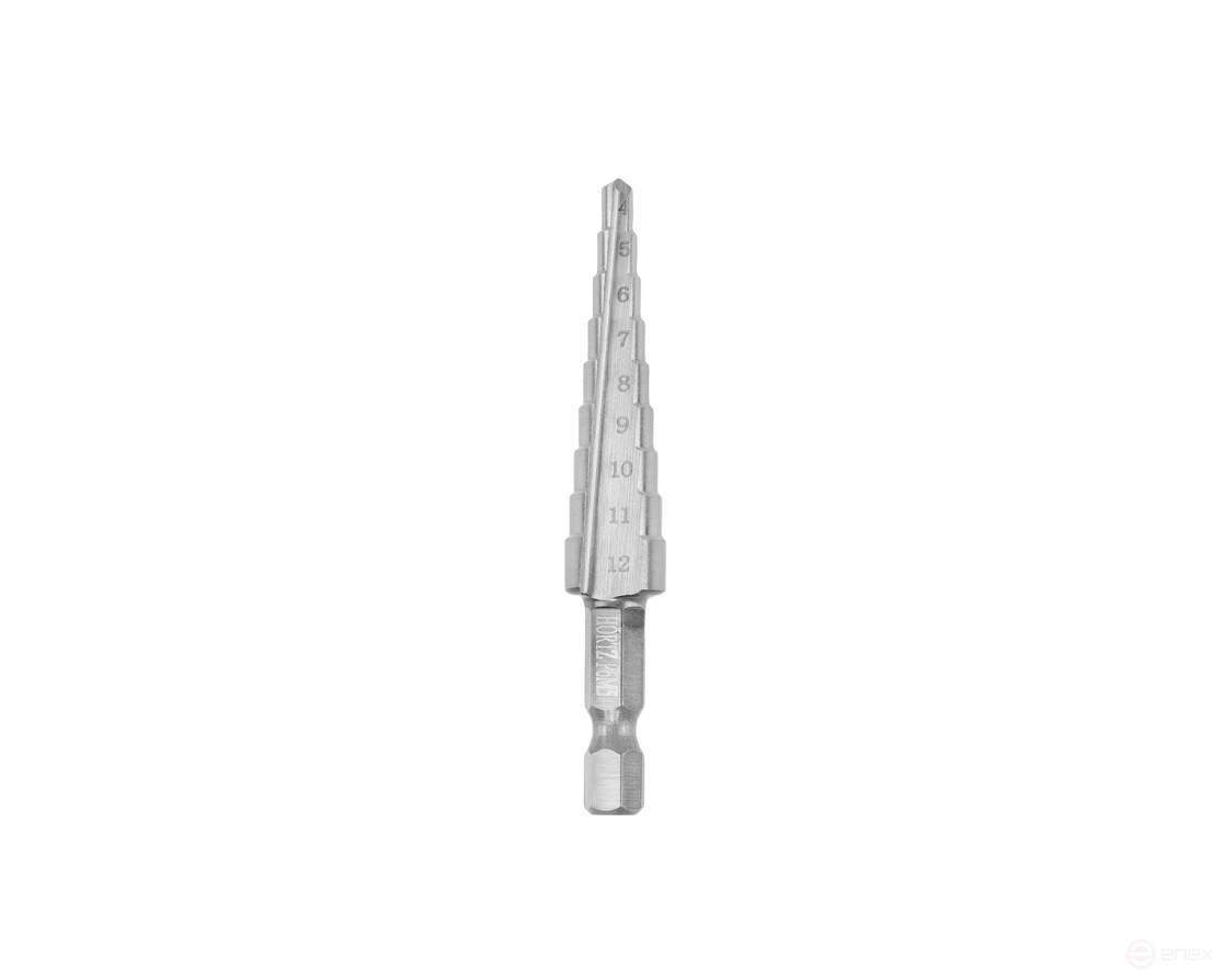 Step drill bit 4-12 art.9 (dx=6.3, P6M5) (4;5;6;7;8;9;10;11;12) HORTZ