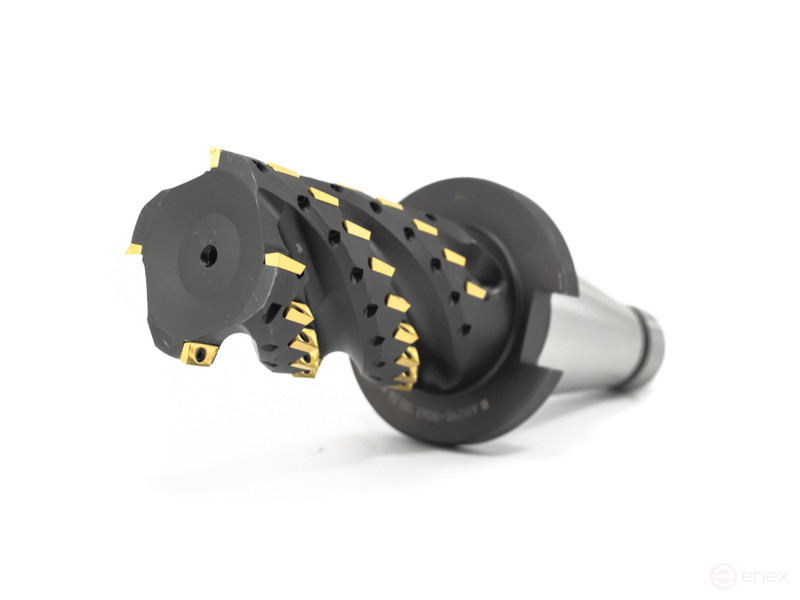 Фреза торцово-цилиндрическая 63 х 100 х 265 кукуруза с механическим креплением 4гр. пл. APKT 11T3.. Z=4 к/х конус 7:24 50 исп.1 AH290-R063.100.04.K50 «Русский Инструмент» (РИ)