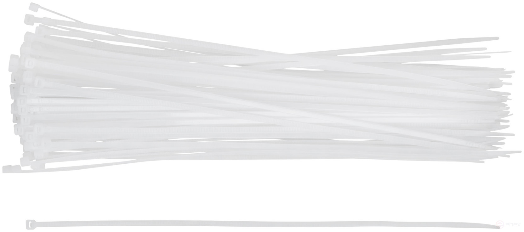 Хомуты нейлоновые для проводов, белые 100 шт., 3,6х300 мм