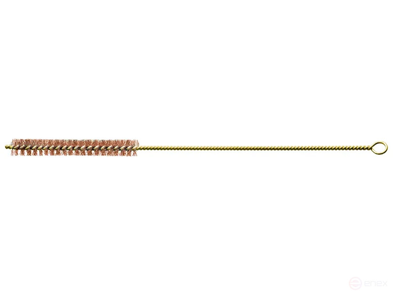 Щетка ерш IBZ с петлей, 330*100 мм, диаметр 10 мм, бронзовая гофрированная проволока BRO 0,20 мм, хвостовик 2,5 мм