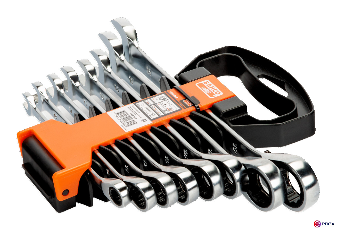 Набор комбинированных гаечных ключей с храповиком 8 - 19 мм, 8 шт